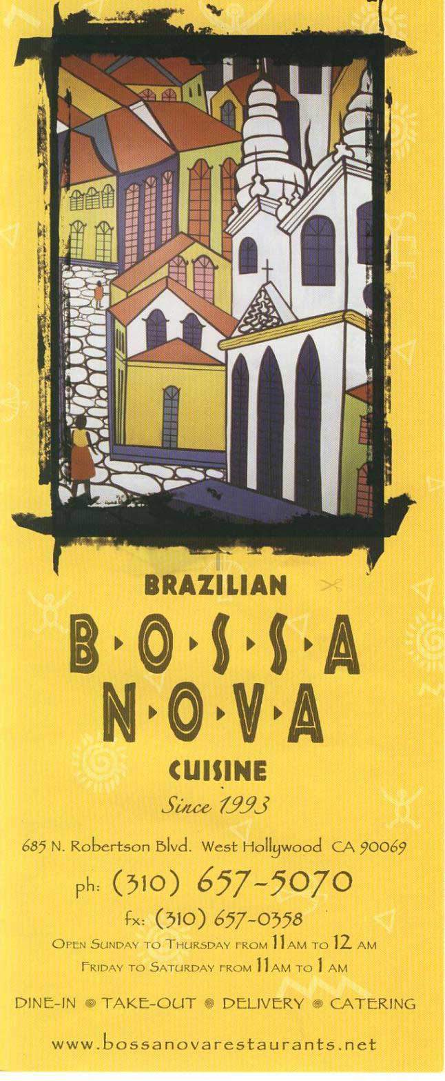 Bossa Nova - West Hollywood, CA menu_pic