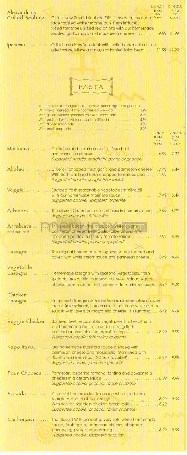 Bossa Nova - West Hollywood, CA menu_pic