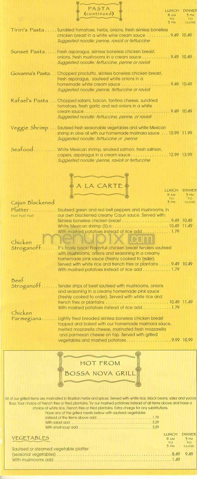 Bossa Nova - West Hollywood, CA menu_pic