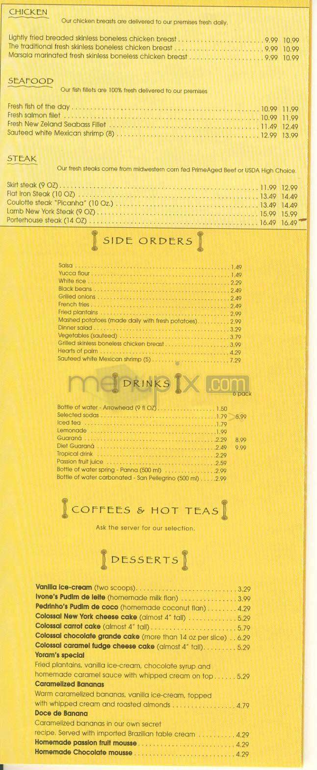 Bossa Nova - West Hollywood, CA menu_pic