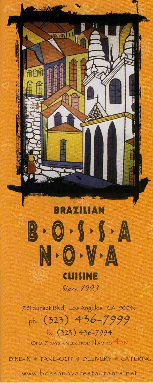 Bossa Nova Ristorante - West Hollywood, CA menu_pic