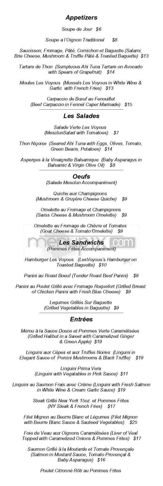 Le Voyous - Los Angeles, CA menu_pic