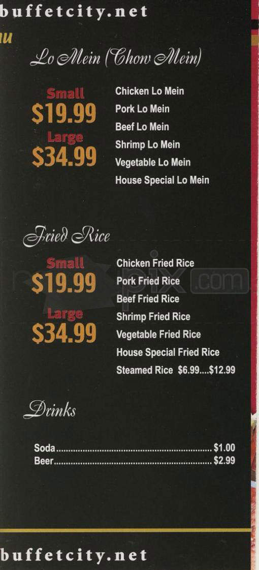 Buffet City - Port Charlotte, FL menu_pic