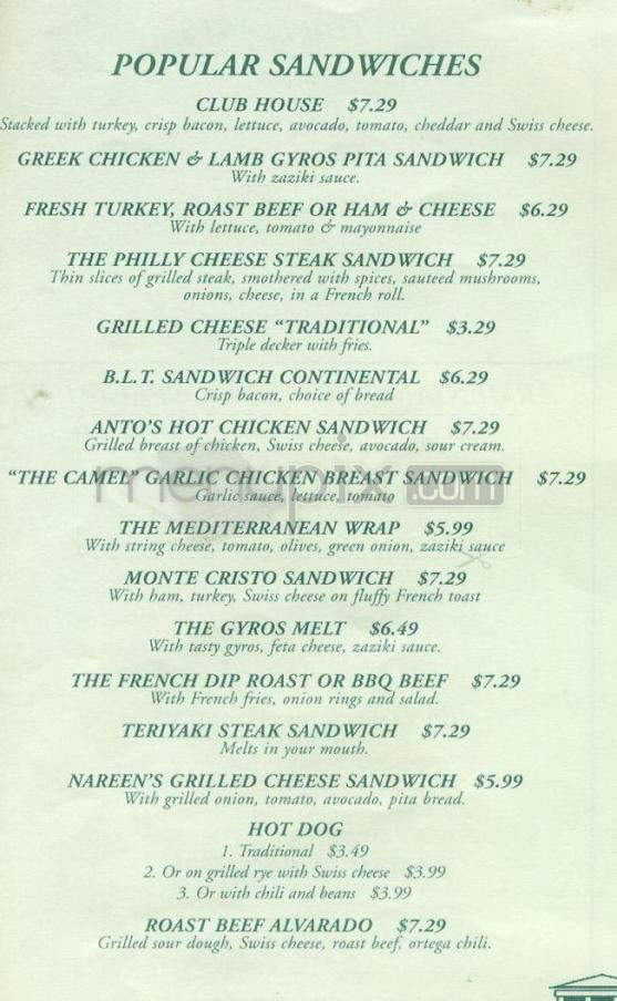 Burger Continental - Pasadena, CA menu_pic