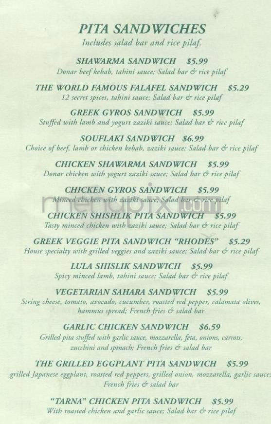 Burger Continental - Pasadena, CA menu_pic