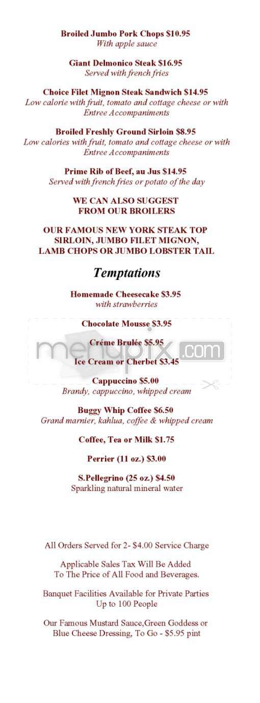 Buggy Whip Restaurant - Los Angeles, CA menu_pic