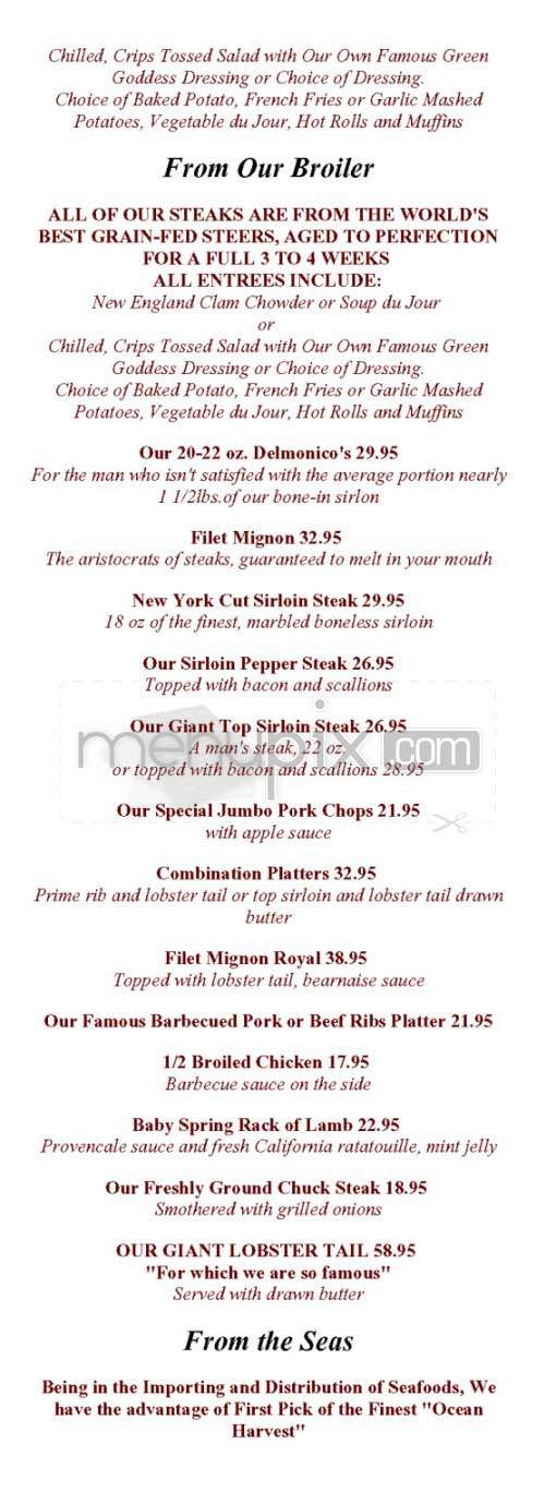Buggy Whip Restaurant - Los Angeles, CA menu_pic