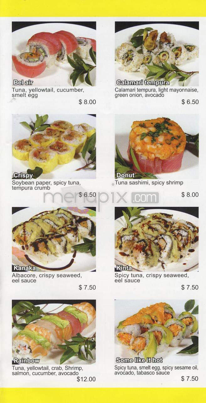 California Roll Factory - Los Angeles, CA menu_pic