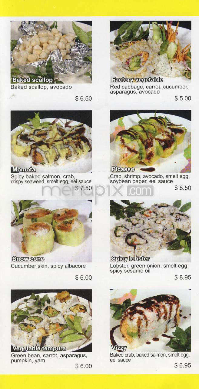 California Roll Factory - Los Angeles, CA menu_pic