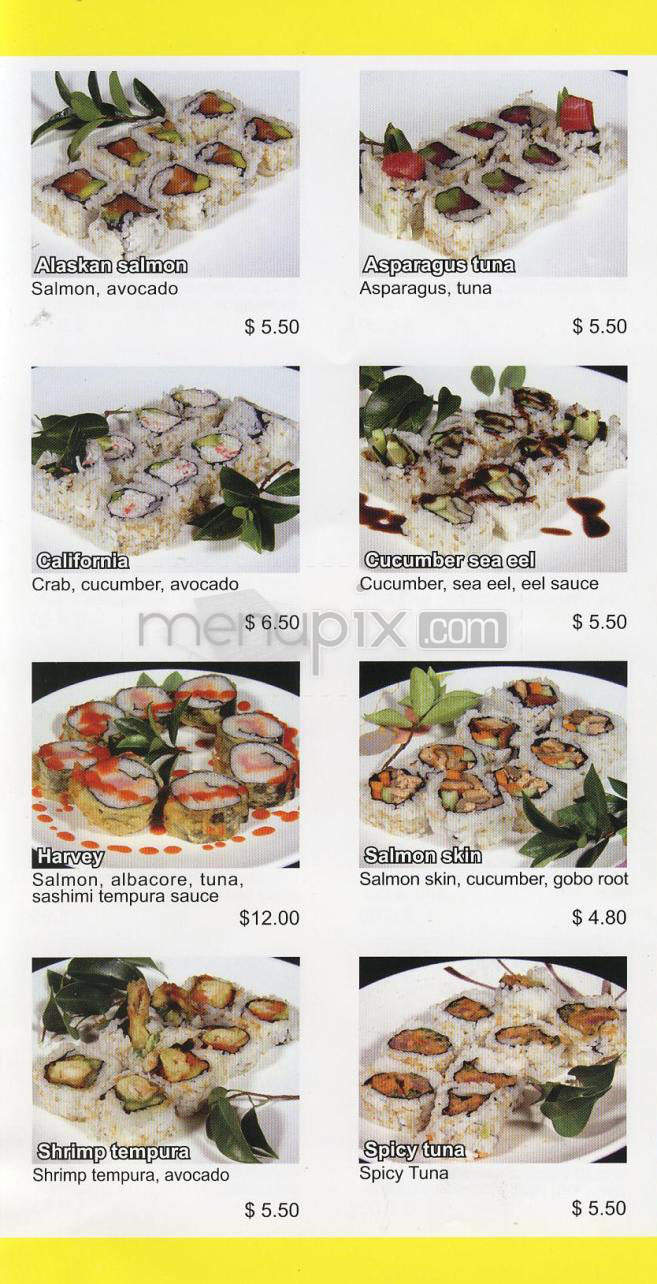 California Roll Factory - Los Angeles, CA menu_pic