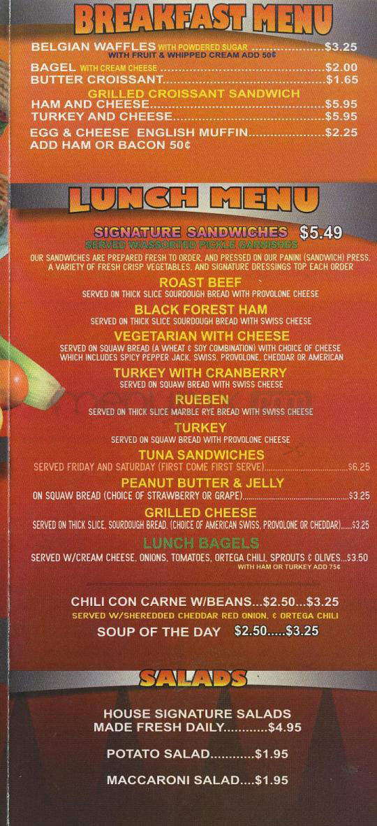 Coffee Barrel - Pasadena, CA menu_pic