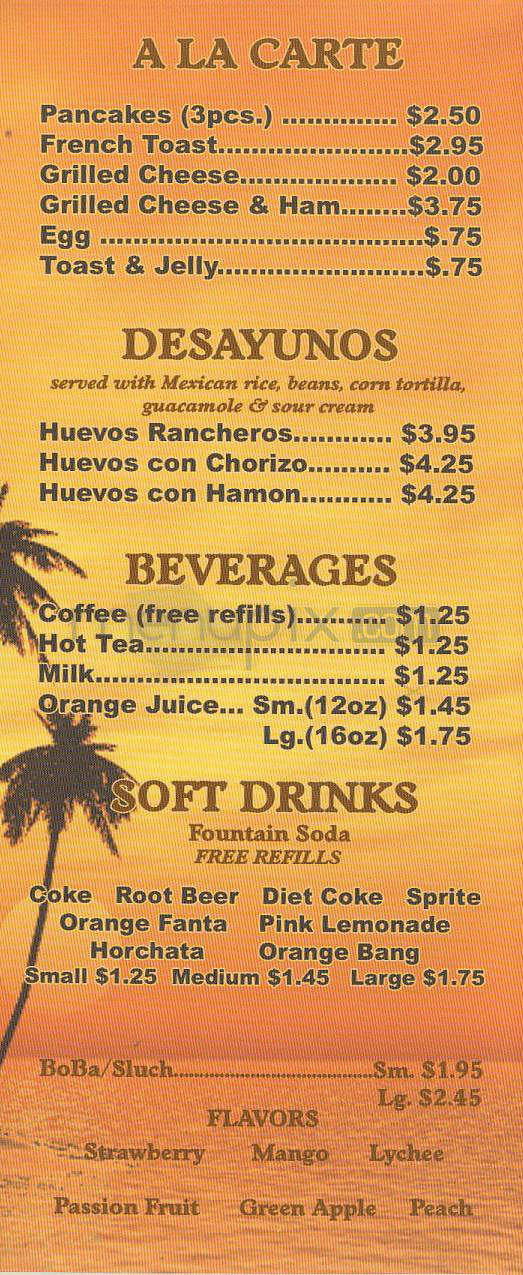 California Dreamin - Glendale, CA menu_pic