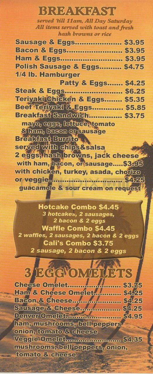 California Dreamin - Glendale, CA menu_pic