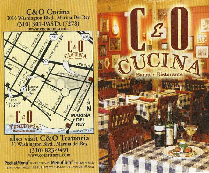 C & O Cucina - Marina Del Rey, CA menu_pic