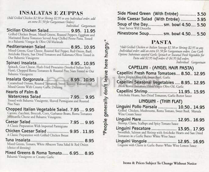 C & O Cucina - Marina Del Rey, CA menu_pic