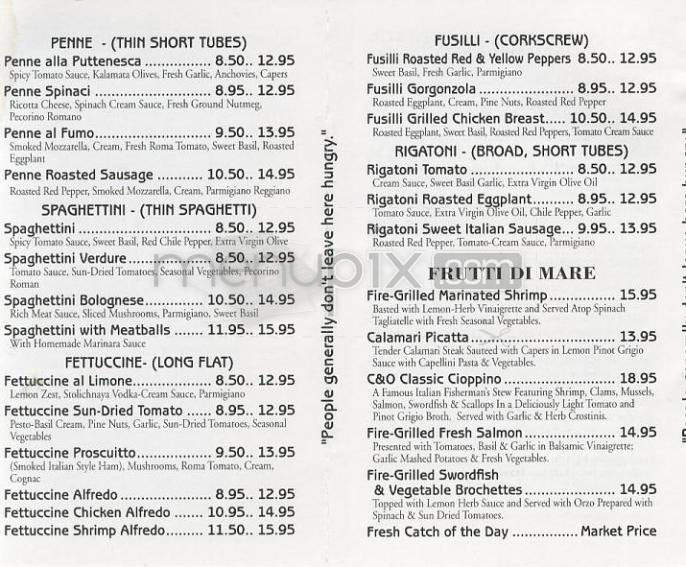 C & O Cucina - Marina Del Rey, CA menu_pic