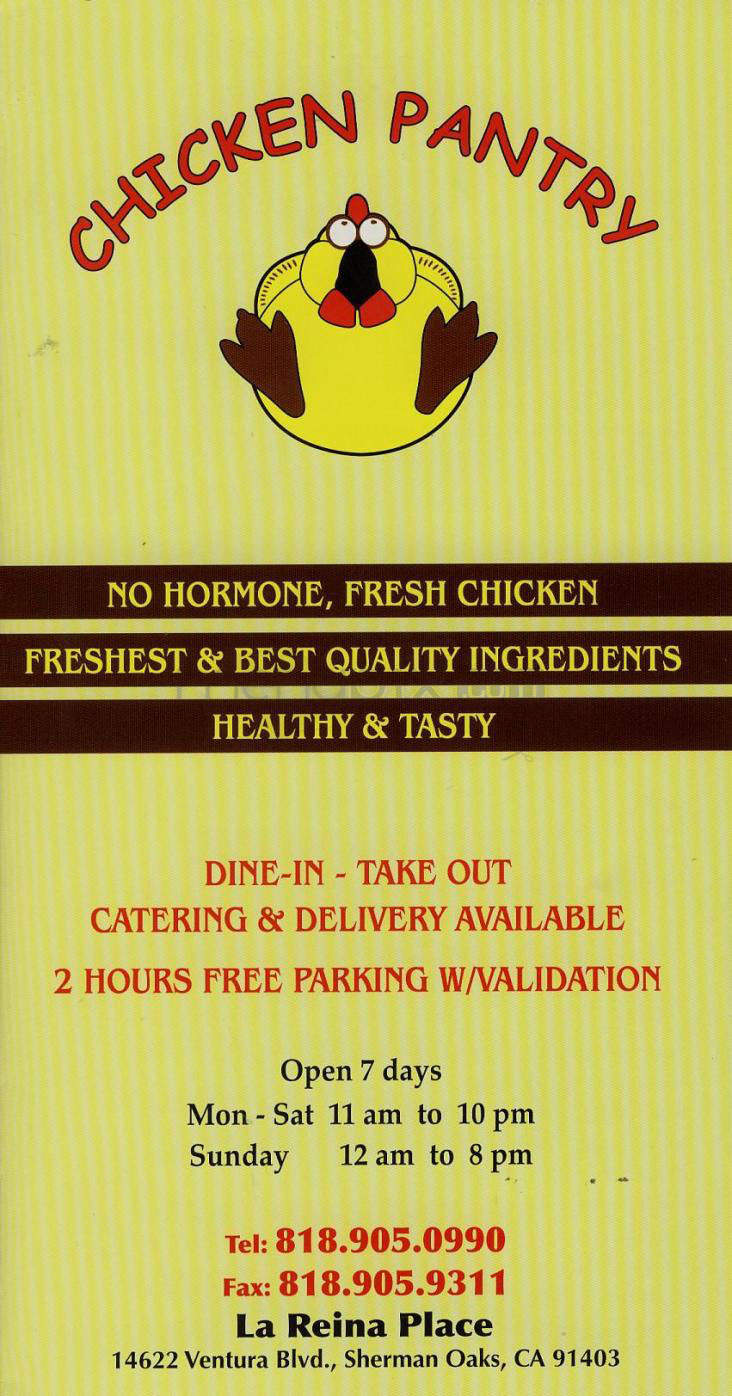Chicken Pantry - Sherman Oaks, CA menu_pic