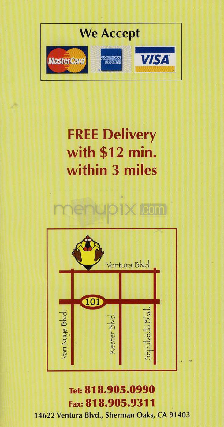 Chicken Pantry - Sherman Oaks, CA menu_pic