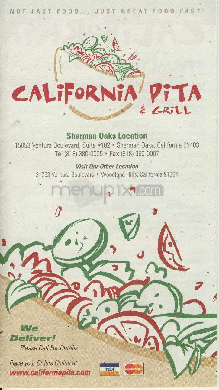 California Pita & Grill - Sherman Oaks, CA menu_pic