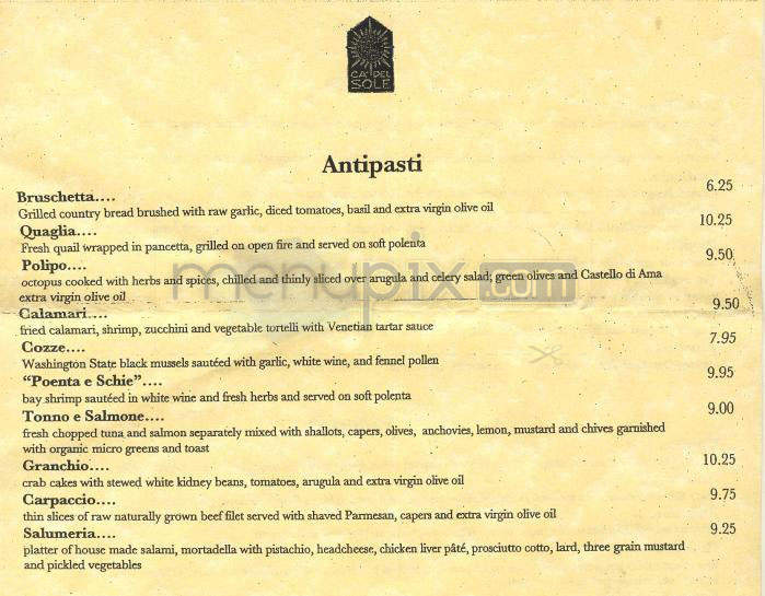 Ca Del Sole - Toluca Lake, CA menu_pic