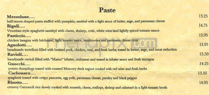 Ca Del Sole - Toluca Lake, CA menu_pic