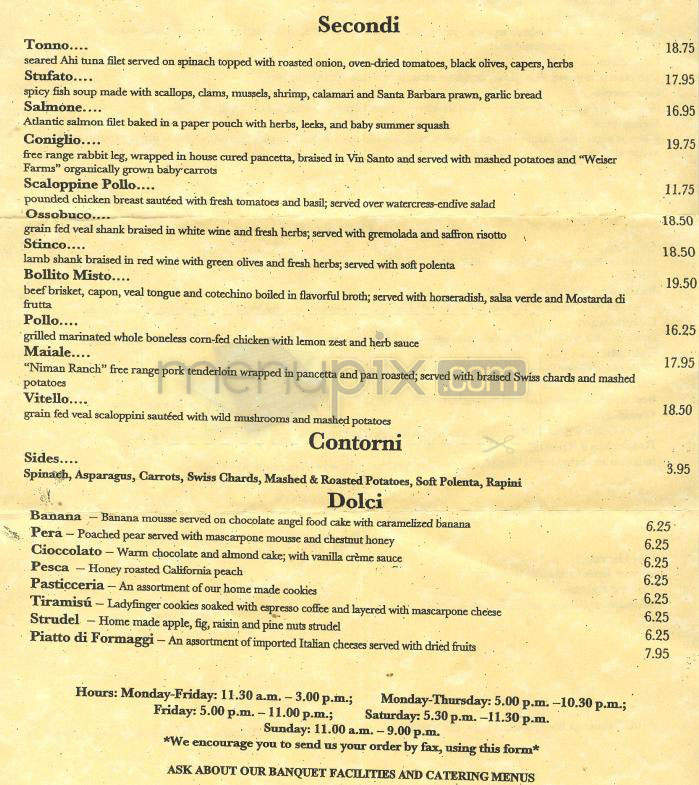 Ca Del Sole - Toluca Lake, CA menu_pic