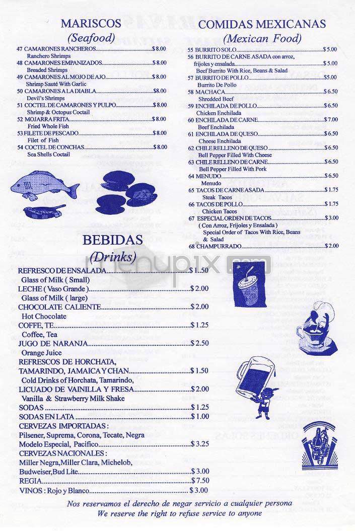 Cabanas - Los Angeles, CA menu_pic
