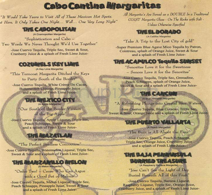 Cabo Cantina - West Hollywood, CA menu_pic