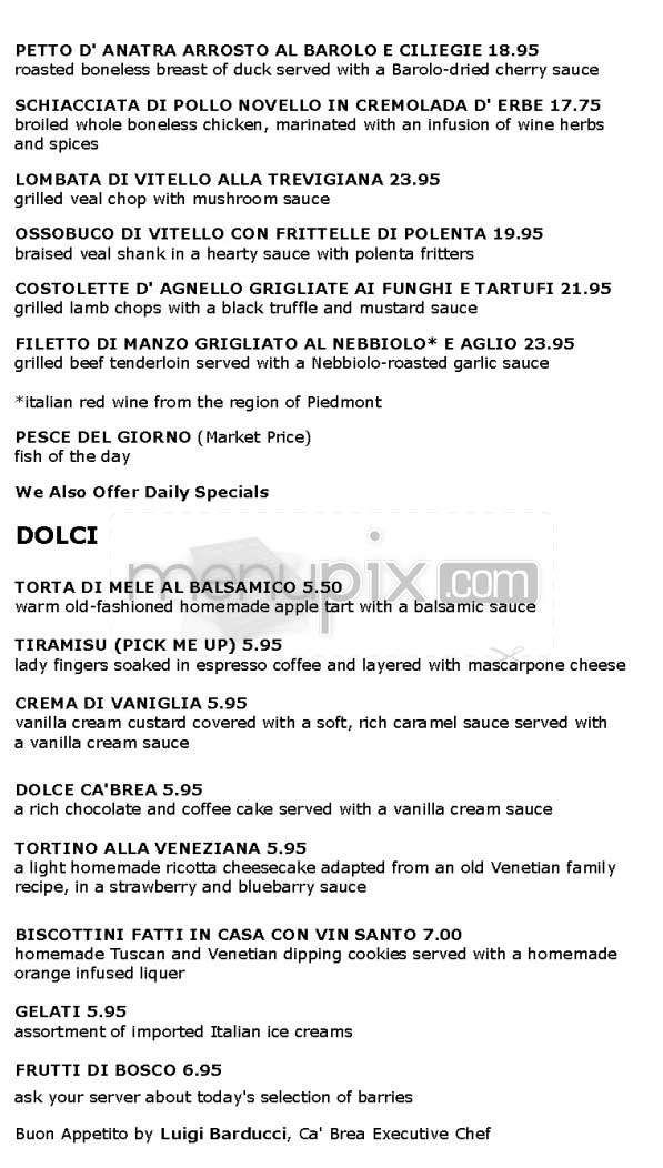 Ca' Brea - Los Angeles, CA menu_pic