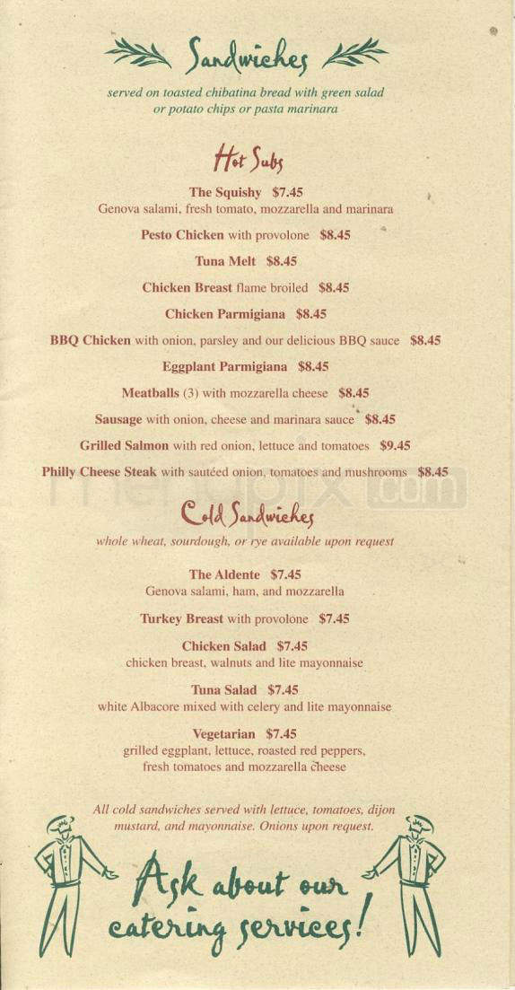 Cafe Aldente - Studio City, CA menu_pic