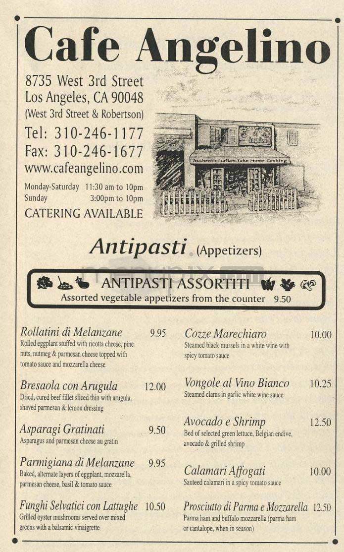Cafe Angelino - Los Angeles, CA menu_pic