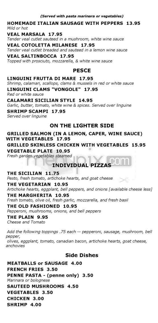 Cafe Bellissimo - Woodland Hills, CA menu_pic