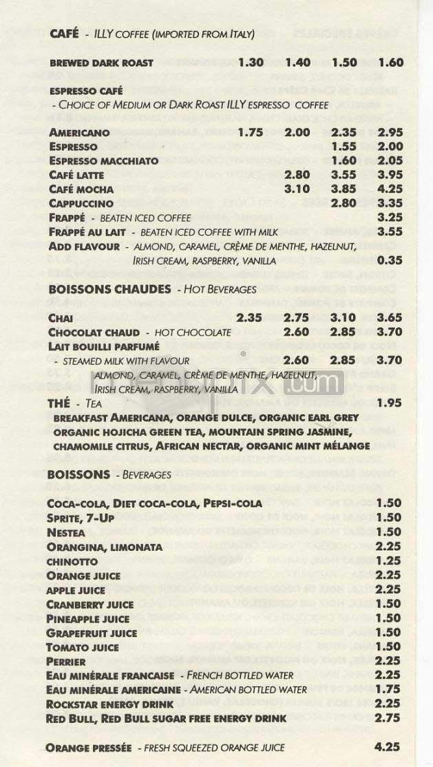 Cafe Crepe - Big Bear Lake, CA menu_pic
