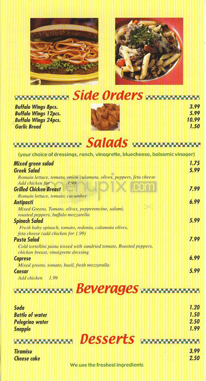 Cafe Italiano's - Glendale, CA menu_pic