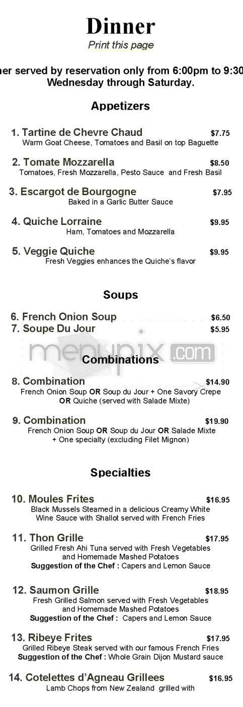 Cafe Marly - Los Angeles, CA menu_pic