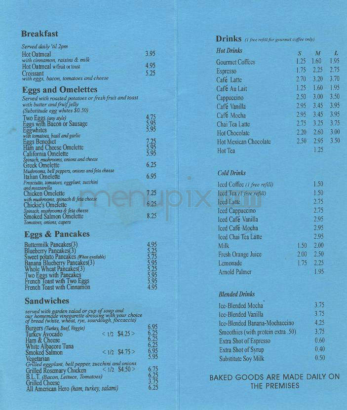 Cafe Milan - Playa Del Rey, CA menu_pic