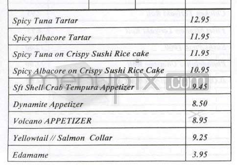 Cafe Sushi - Los Angeles, CA menu_pic