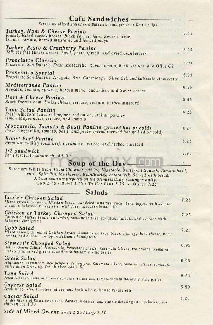 Cafe Tazzina - Santa Monica, CA menu_pic