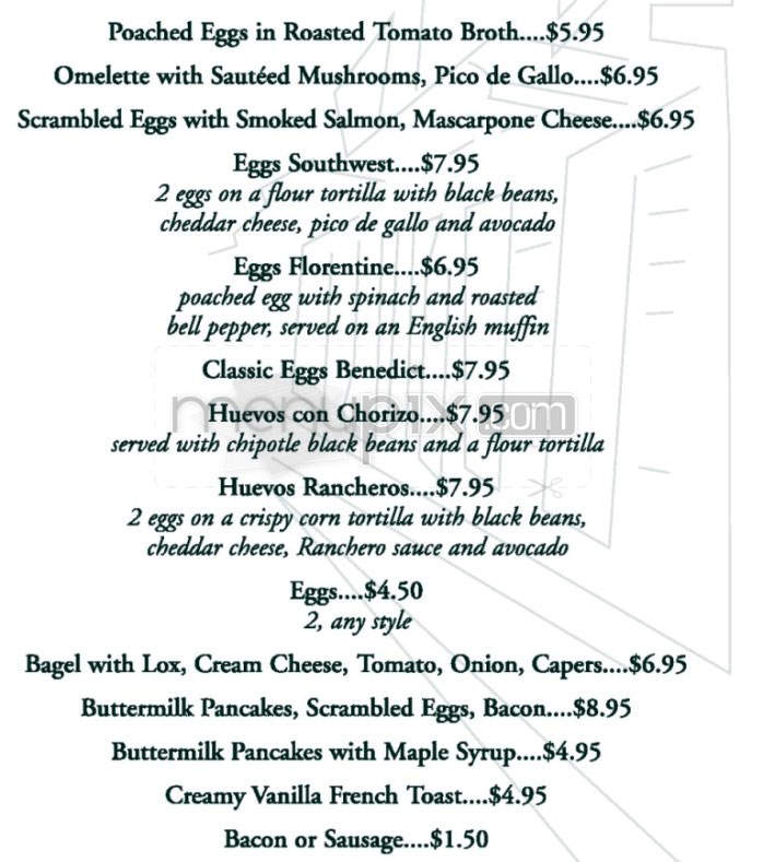 Cafe Verde - Pasadena, CA menu_pic