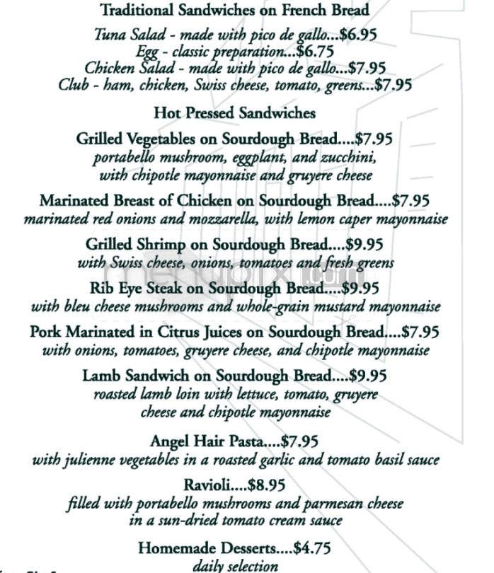 Cafe Verde - Pasadena, CA menu_pic