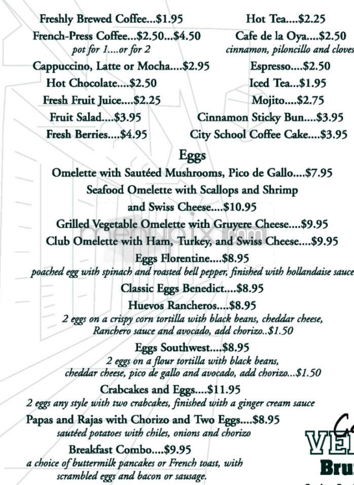 Cafe Verde - Pasadena, CA menu_pic