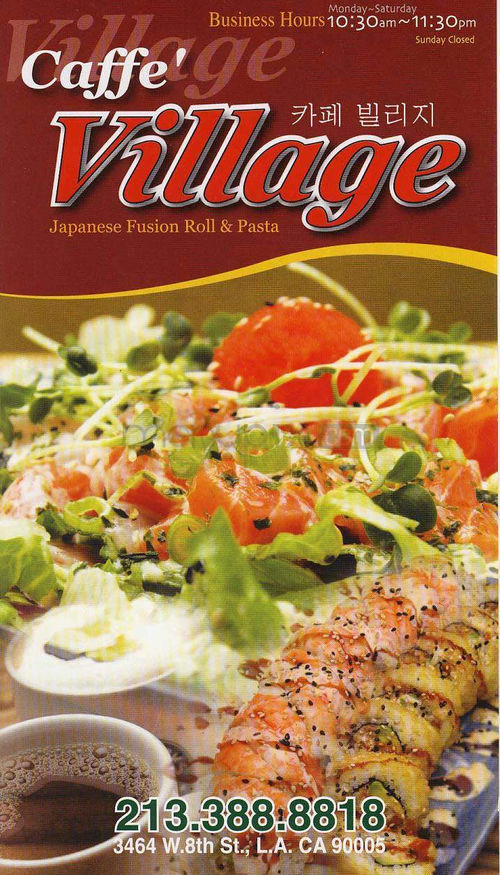 Cafe Village - Los Angeles, CA menu_pic