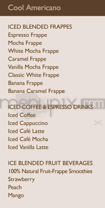 Cafe Americano - Los Angeles, CA menu_pic