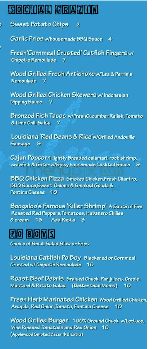 Cafe Boogaloo - Hermosa Beach, CA menu_pic