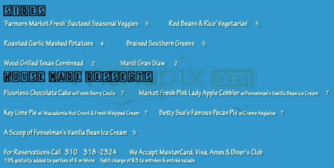 Cafe Boogaloo - Hermosa Beach, CA menu_pic