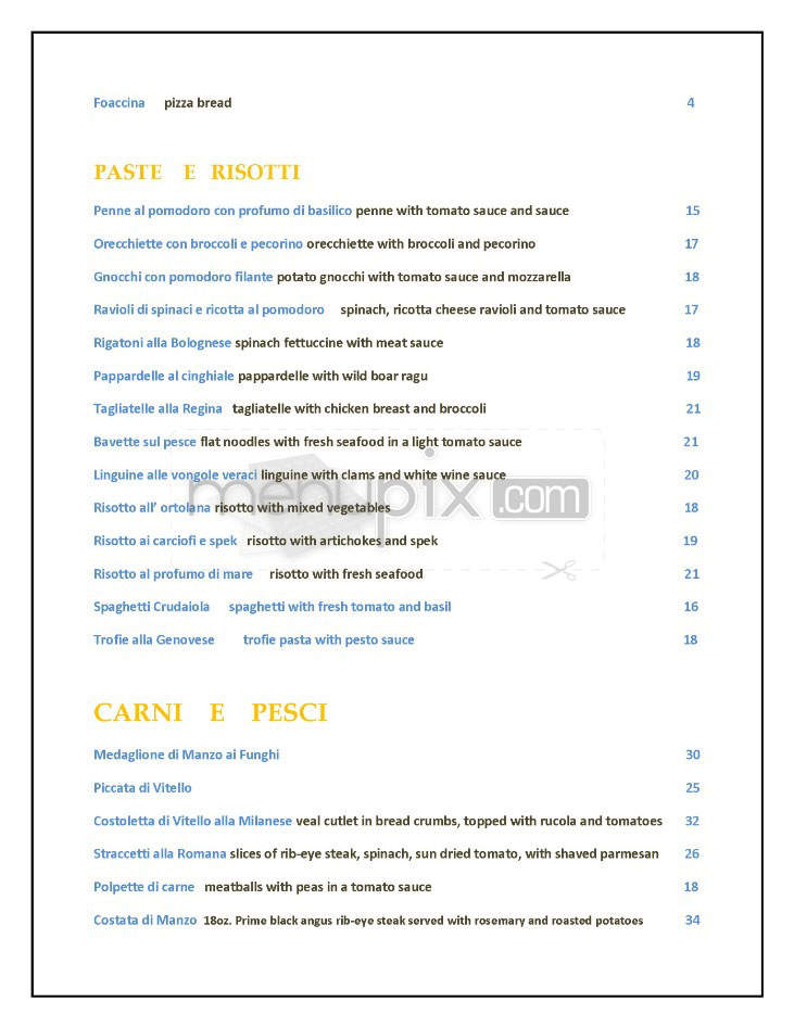 Caffe Roma - Beverly Hills, CA menu_pic