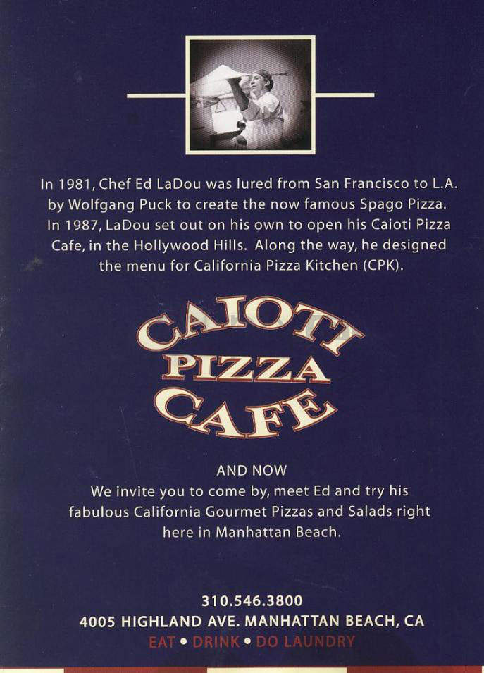Caioti Pizza Cafe - Manhattan Beach, CA menu_pic