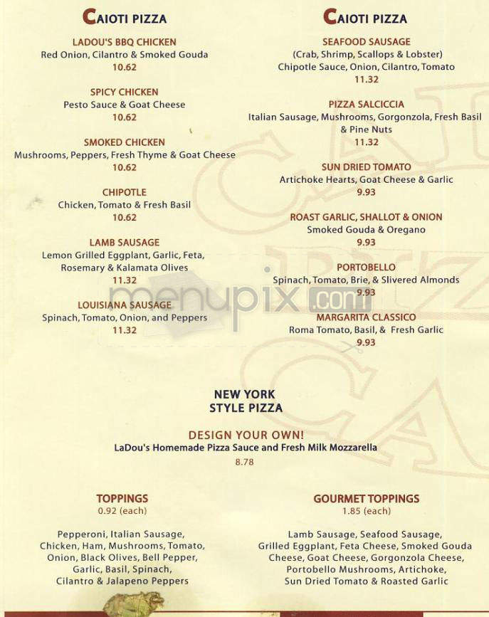 Caioti Pizza Cafe - Manhattan Beach, CA menu_pic