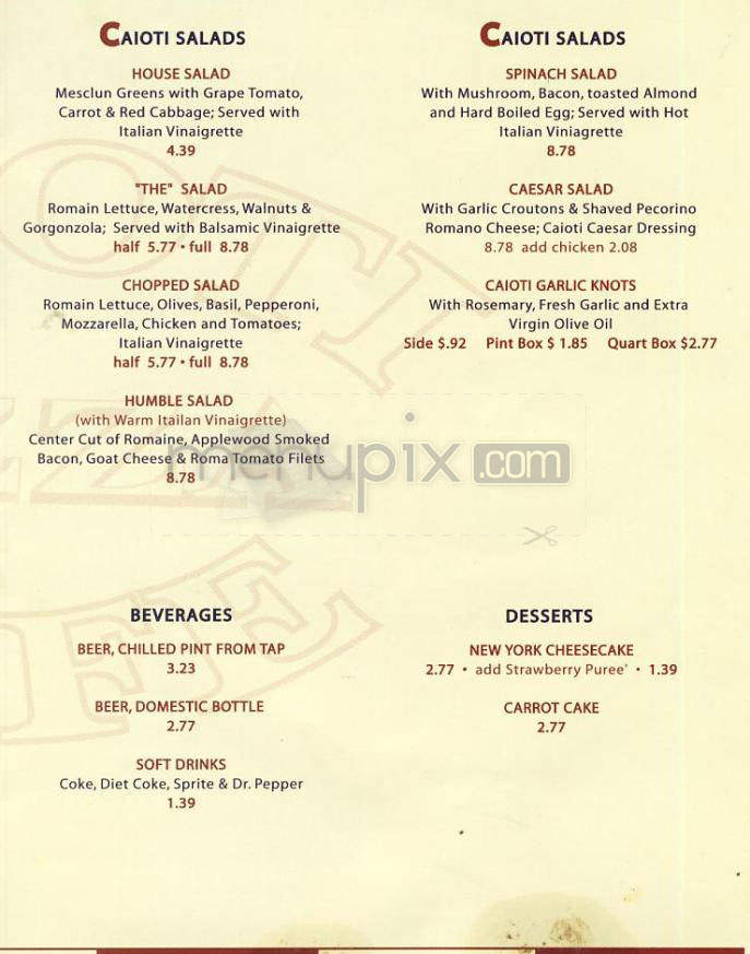 Caioti Pizza Cafe - Manhattan Beach, CA menu_pic