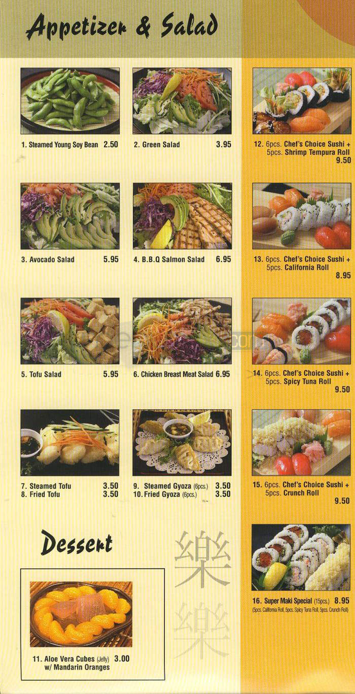 California Sushi & Teriyaki - Hermosa Beach, CA menu_pic